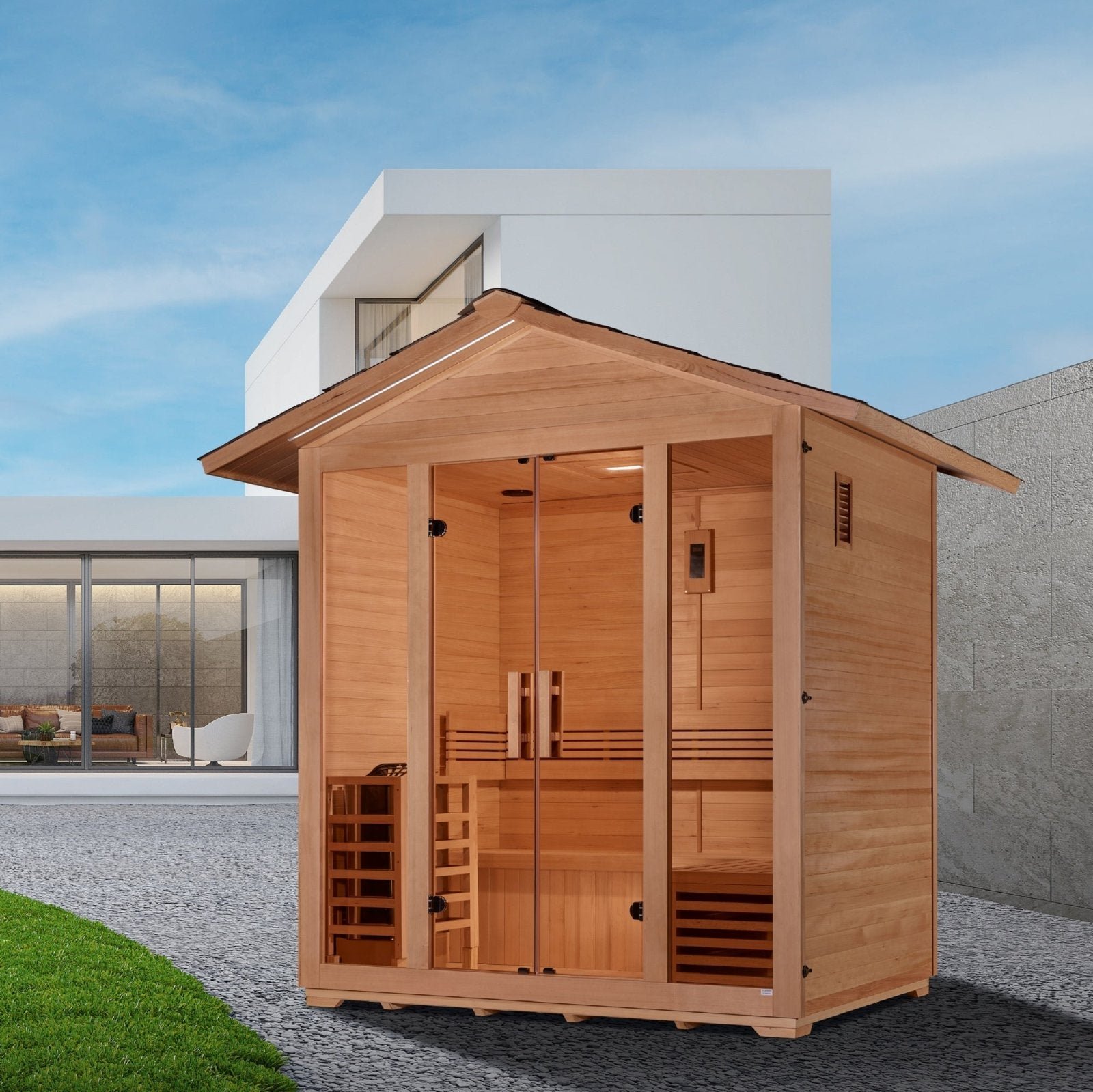 Golden Designs Vorarlberg 5 Person Outdoor Traditional Sauna - Image 4
